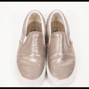 Vans  Gold Slip ons Size 6.5